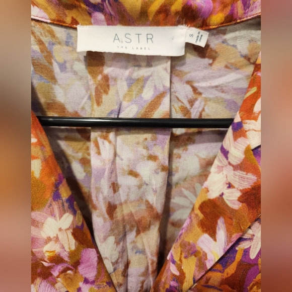 ASTR The LABEL Floral Women's Top - Pink and Orange Small NWT - Picture 5 of 8